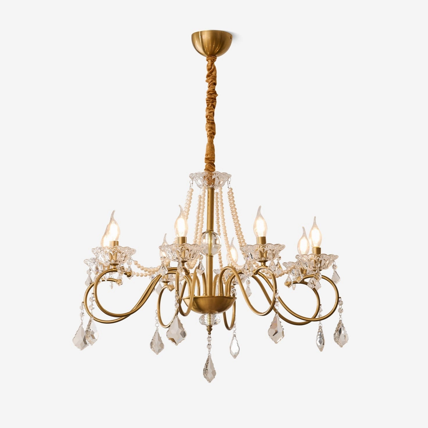 Opulent Pearl Crystal Chandelier chandelier,ceiling light,decorative lighting