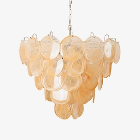 Orange Murano Disc Chandelier chandelier,ceiling light,decorative lighting