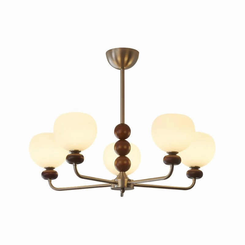 Orb Walnut Chandelier