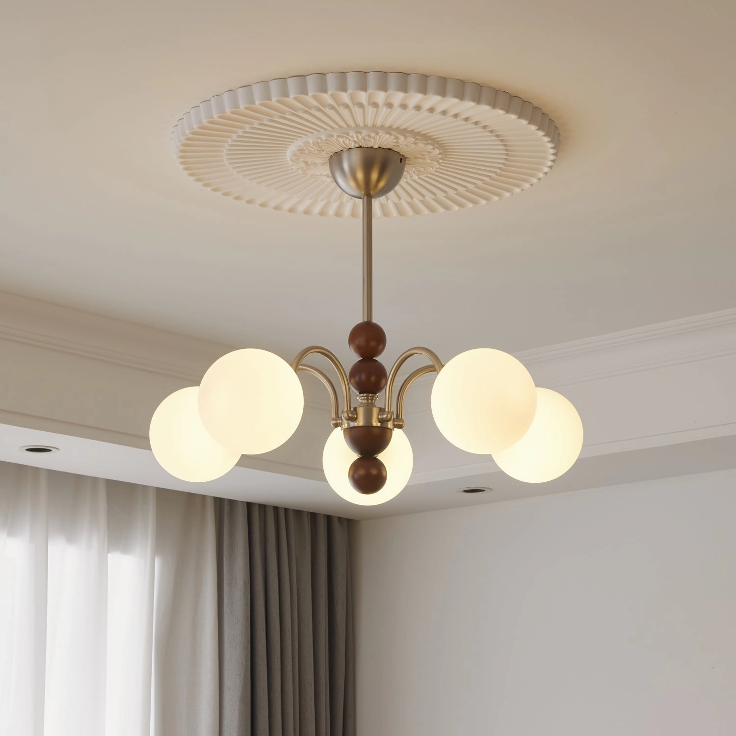 Orbital Curve Chandelier