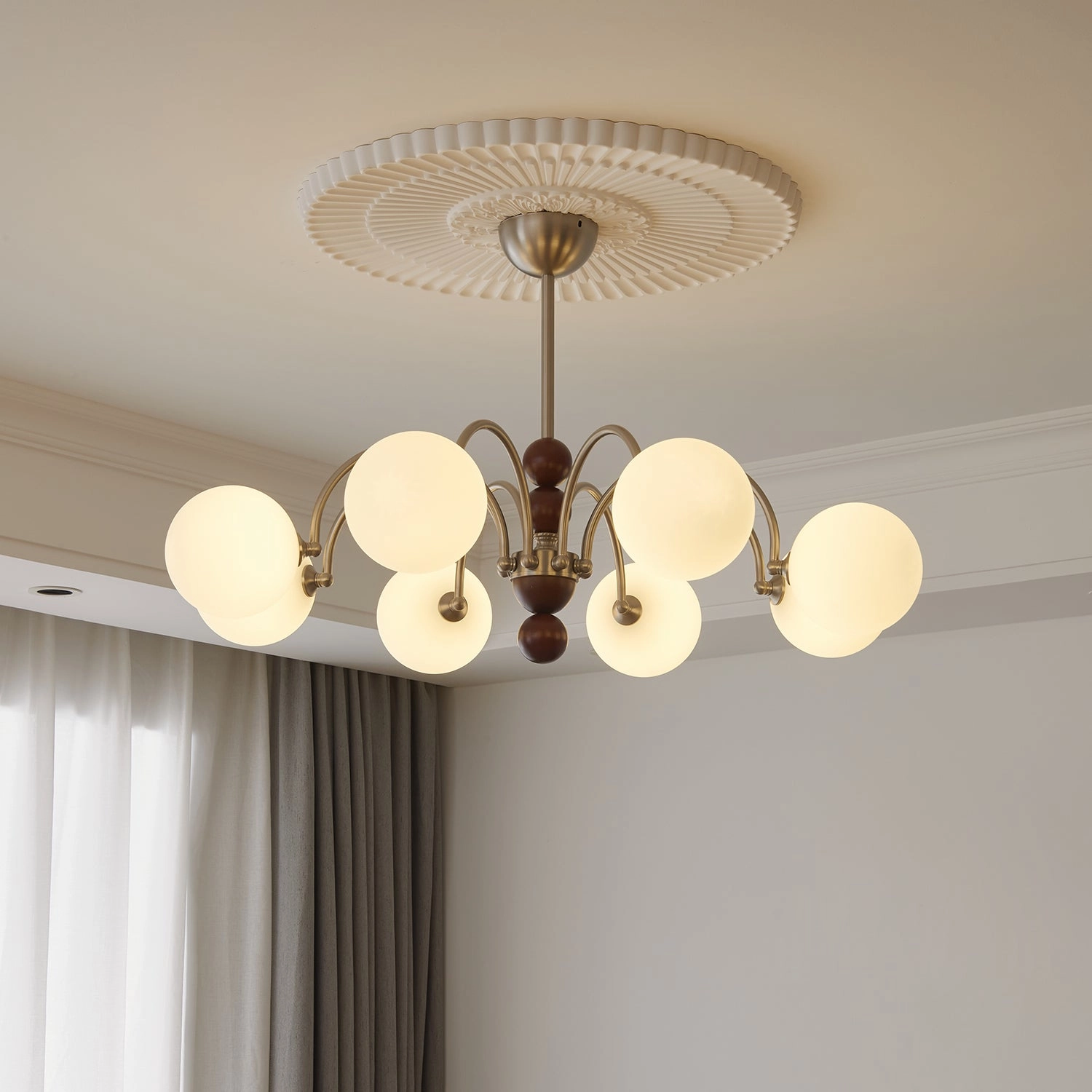 Orbital Curve Chandelier