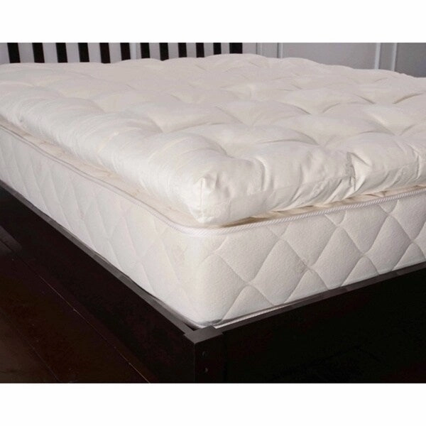Organic Eco-Valley Wool 3-inch Full-size Mattress Topper