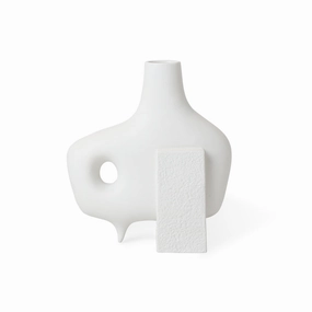 Organic-Shaped Porcelain Vase M | Jonathan Adler Paradox Vase,Glass Vase
