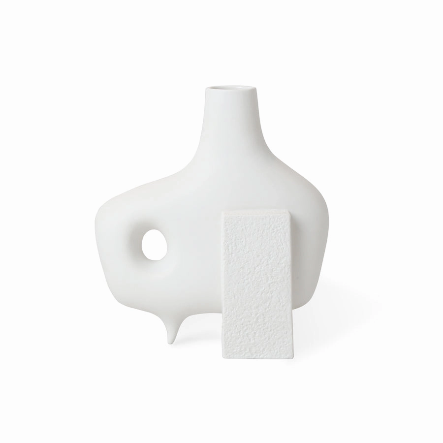 Organic-Shaped Porcelain Vase M | Jonathan Adler Paradox Vase,Glass Vase