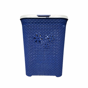Otima 50L Daisy Plastic Laundry Linen Basket fabric hamper,portable laundry bin,laundry storage