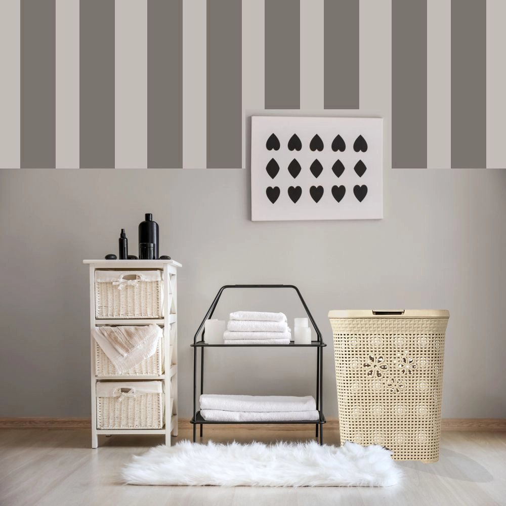 Otima 50L Daisy Plastic Laundry Linen Basket