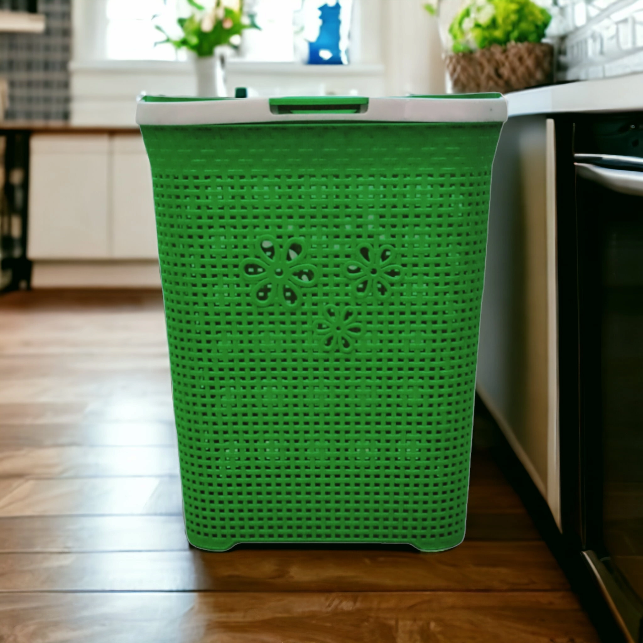 Otima 50L Daisy Plastic Laundry Linen Basket
