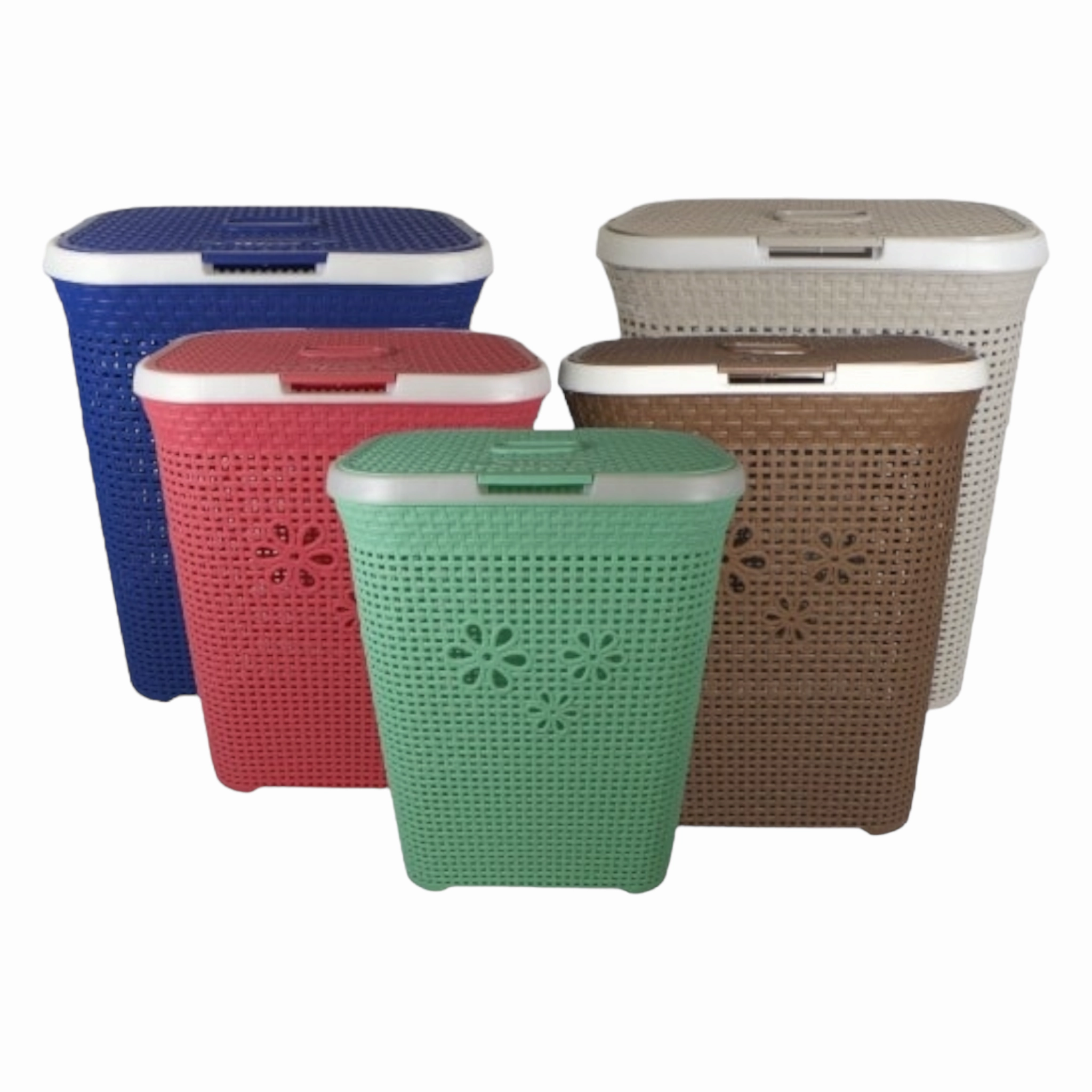 Otima 50L Daisy Plastic Laundry Linen Basket