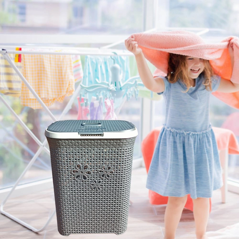 Otima 50L Daisy Plastic Laundry Linen Basket