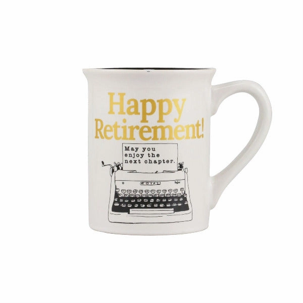 Our Name is Mud Happy Retirement May You Enjoy the Next Chapter Typewriter Mug Decorative Mirror,Home Decor Mirror