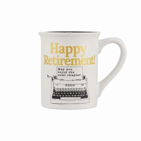 Our Name is Mud Happy Retirement May You Enjoy the Next Chapter Typewriter Mug Decorative Mirror,Home Decor Mirror