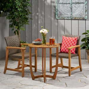 Outdoor 2 Seater Acacia Wood Dining Set - NH833013 patio chairs, outdoor seating