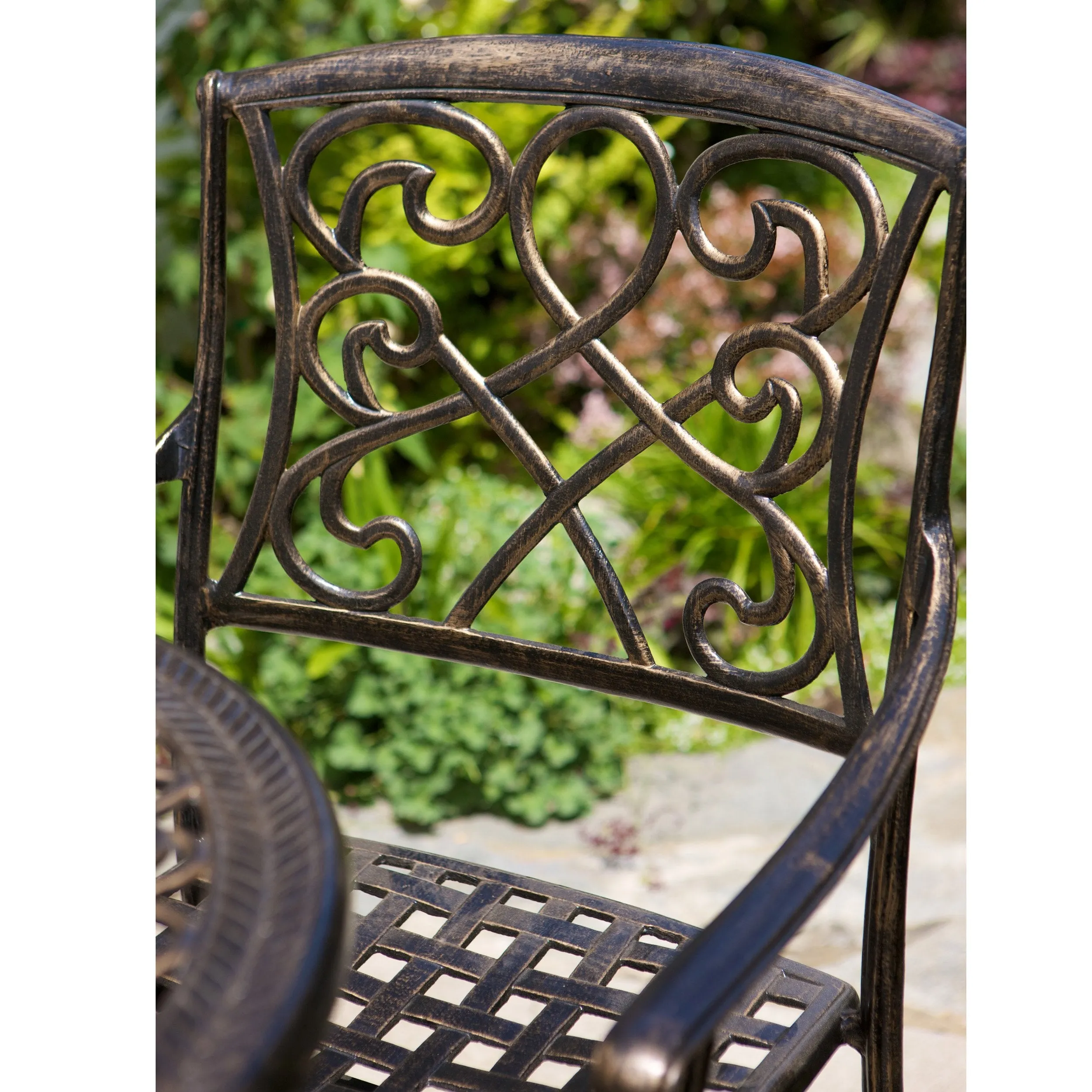 Outdoor 3pc Copper Cast Aluminum Bistro Set - NH015022