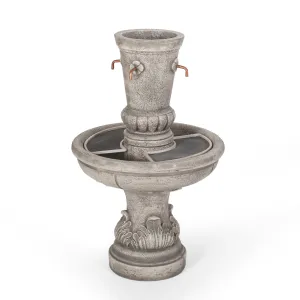 Outdoor 4 Spout Fountain, Light Brown - NH457413 patio chairs, outdoor seating
