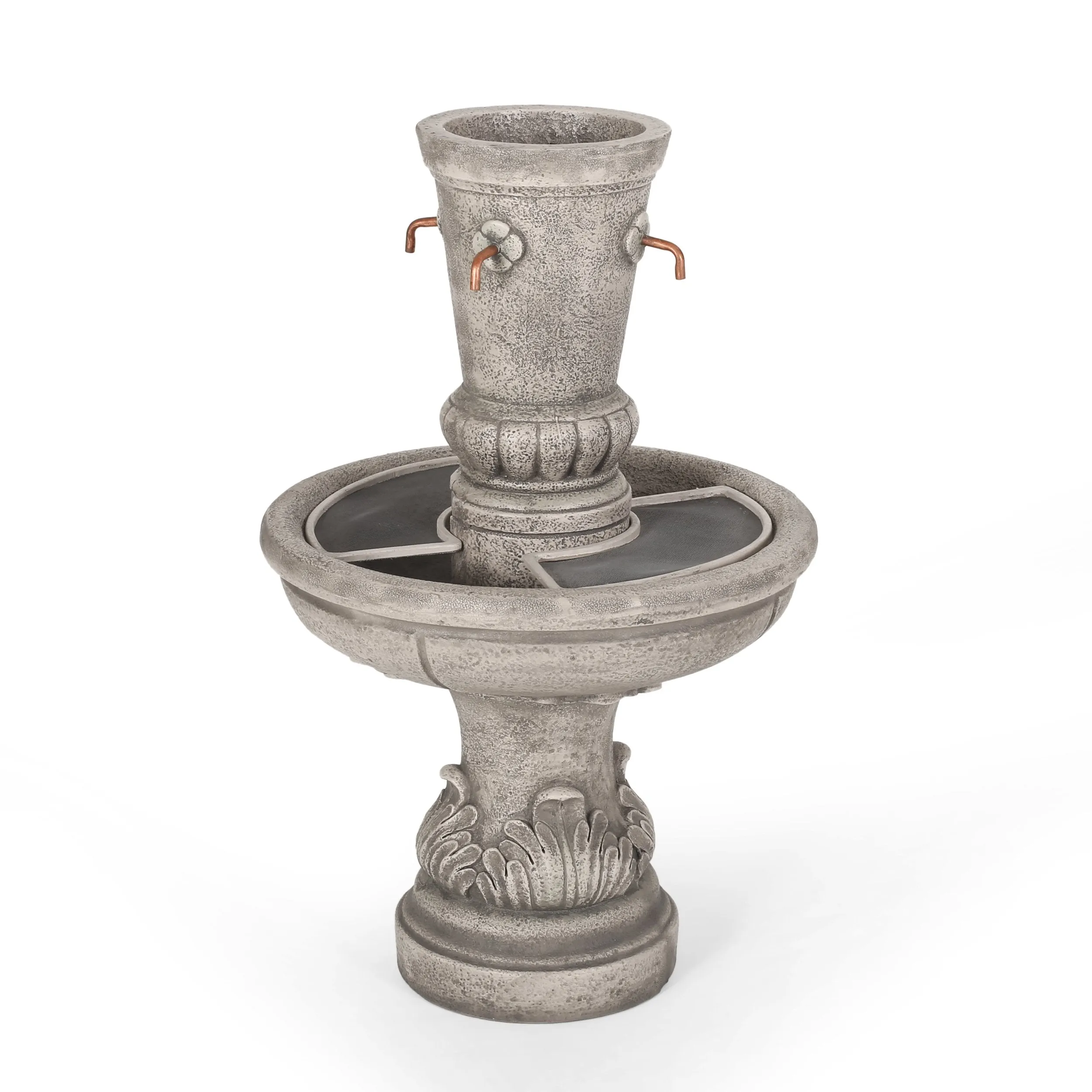 Outdoor 4 Spout Fountain, Light Brown - NH457413 patio chairs, outdoor seating