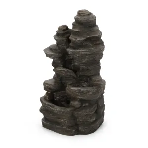 Outdoor 4 Tier Rock Fountain - NH820413 patio chairs, outdoor seating