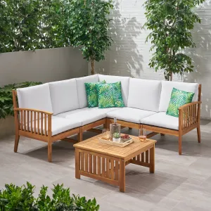 Outdoor 5 Seater Acacia Wood Sofa Sectional Set - NH915903 patio chairs, outdoor seating