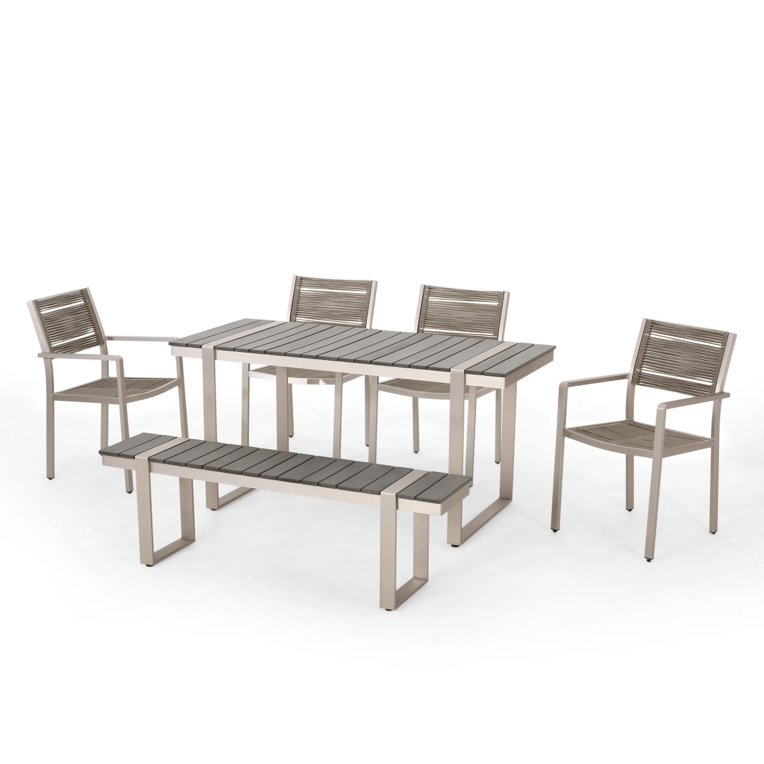 Outdoor 6 Piece Aluminum Dining Set - NH737313