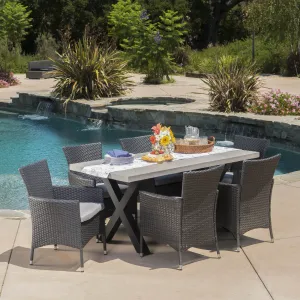 Outdoor 6 Seater Dining Set - NH130103 patio chairs, outdoor seating