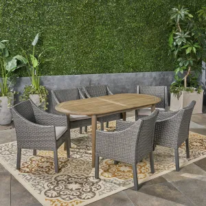 Outdoor 7-Piece Acacia Wood Dining Set - NH270603 patio chairs, outdoor seating
