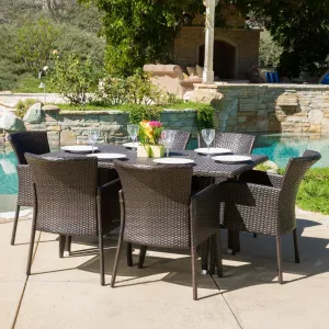 Outdoor 7-piece Wicker Dining Set - NH949592 patio chairs, outdoor seating
