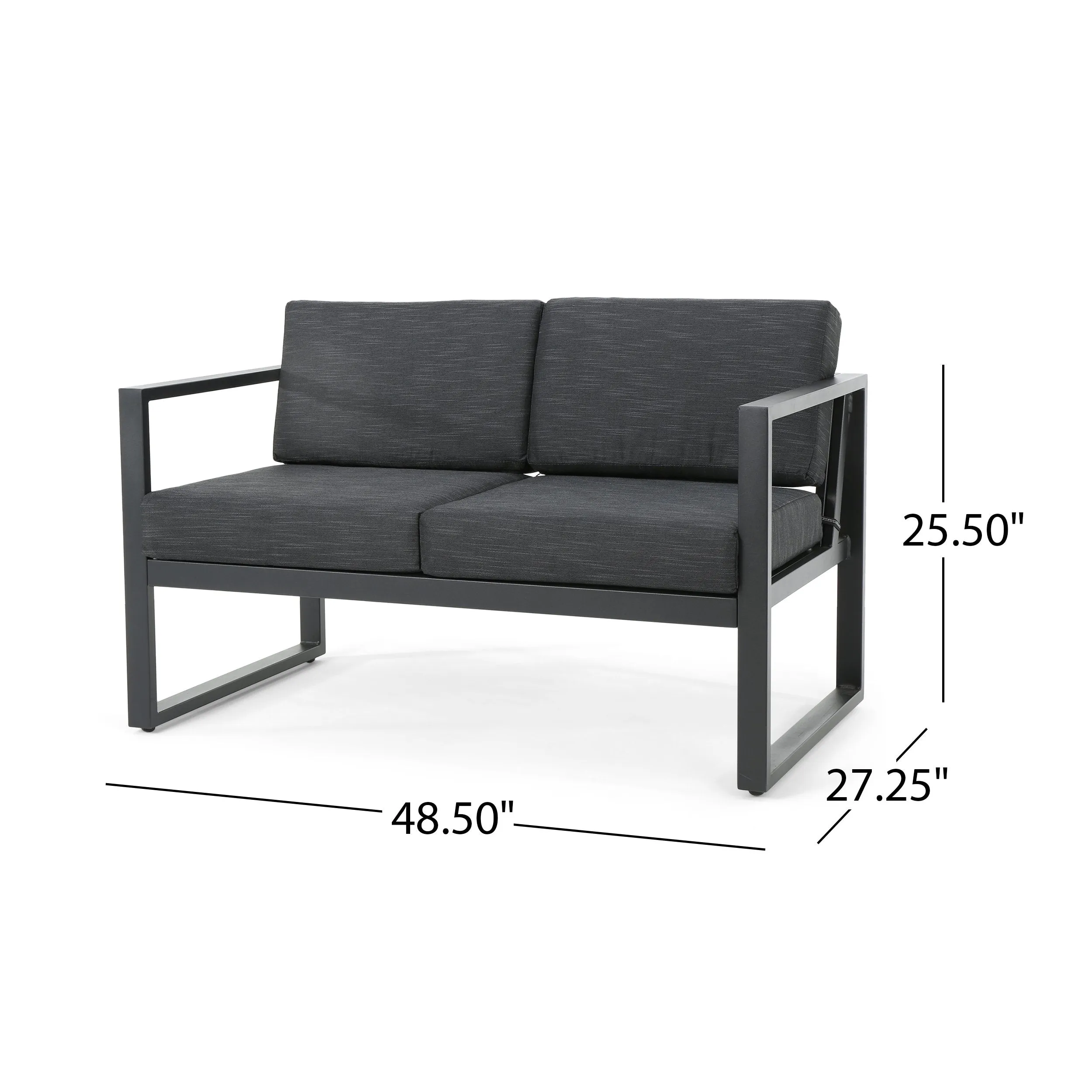 Outdoor 9 Seater Aluminum Sectional Sofa Set with Mesh Chaise Lounges - NH019503