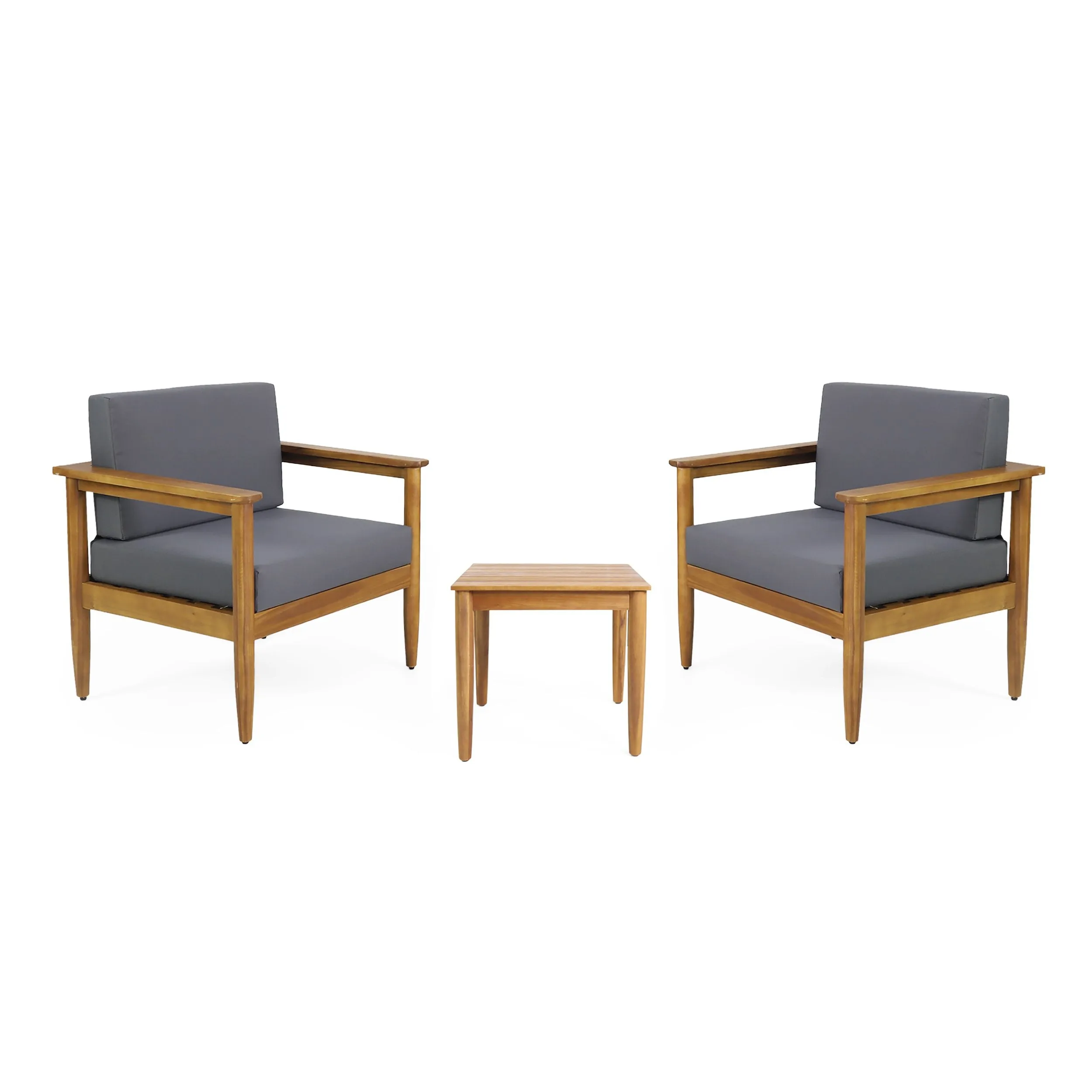 Outdoor Acacia Wood 2 Seater Chat Set - NH026313 patio chairs, outdoor seating
