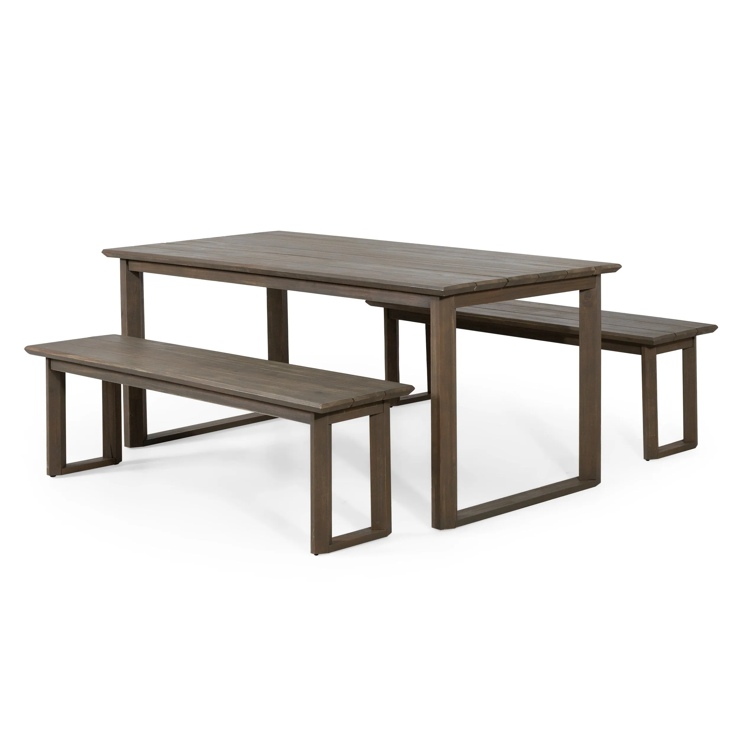Outdoor Acacia Wood 3 Piece Picnic Set - NH106513 patio chairs, outdoor seating
