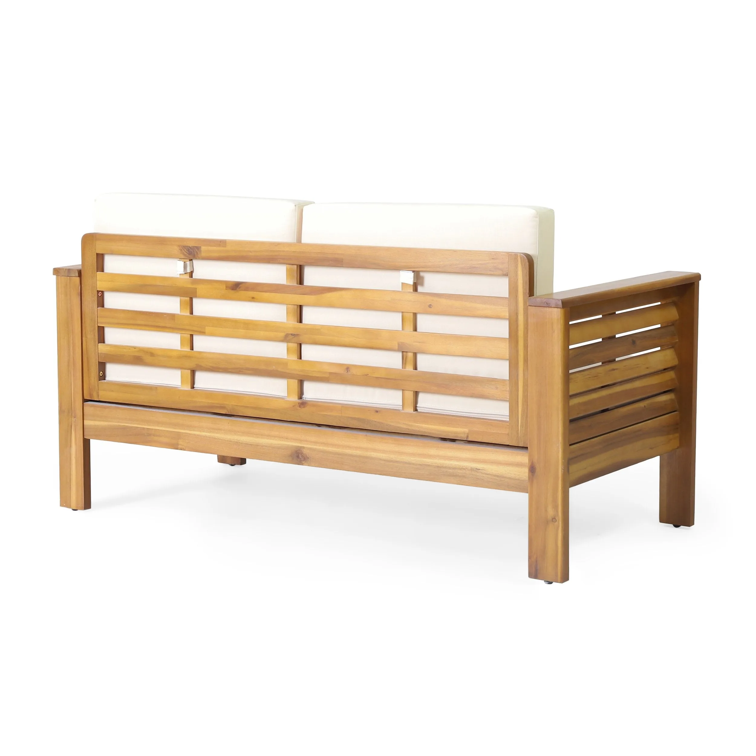 Outdoor Acacia Wood 4 Seater Chat Set with Cushions - NH150413