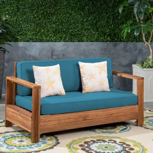 Outdoor Acacia Wood Loveseat - NH173603 patio chairs, outdoor seating