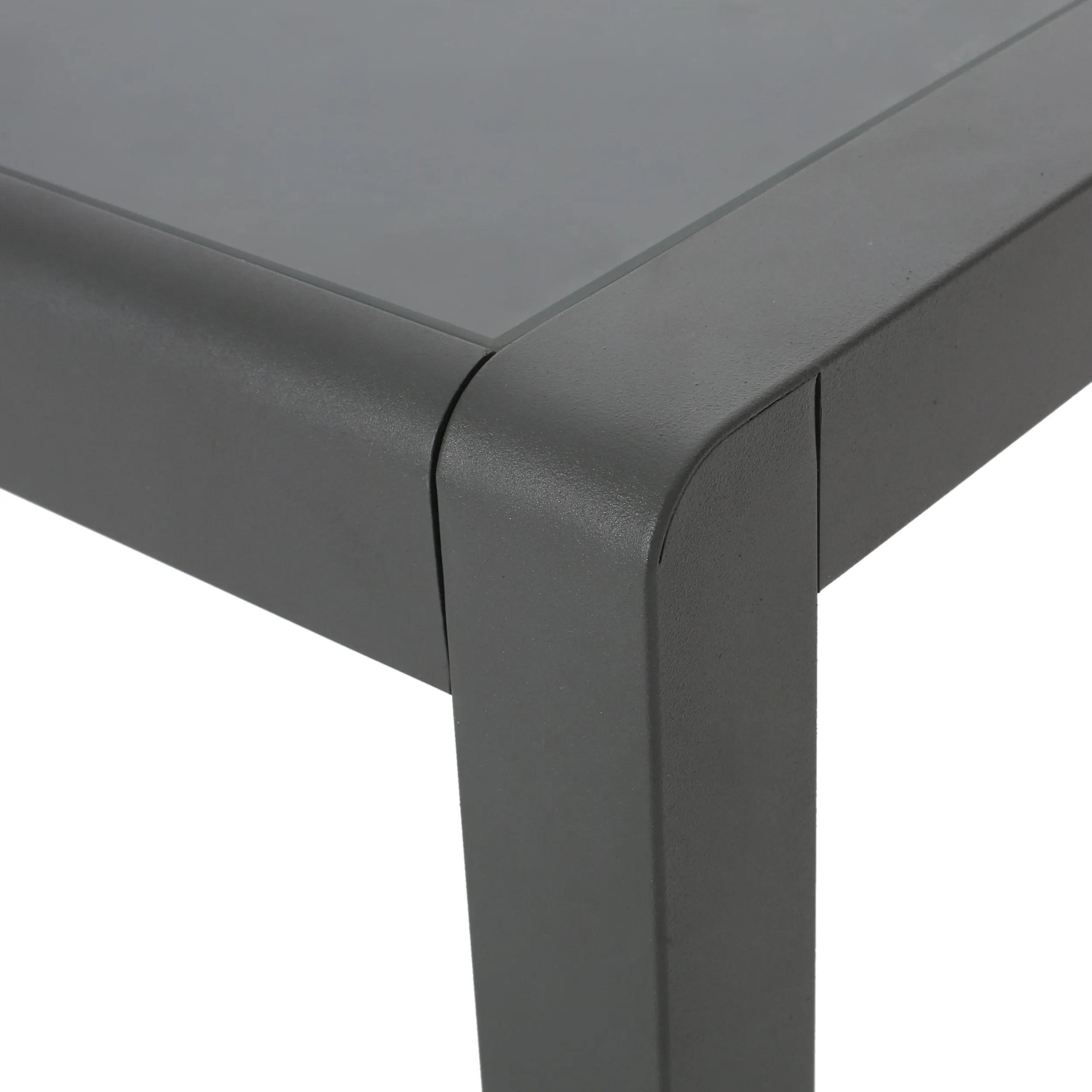 Outdoor Aluminum Dining Table with Tempered Glass Table Top - NH439013