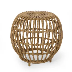 Outdoor Boho Wicker Side Table - NH995313 patio chairs, outdoor seating