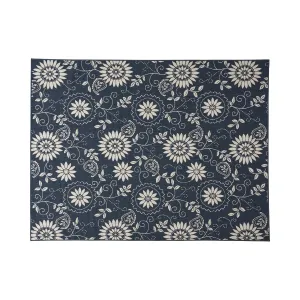 Outdoor Botanical Area Rug, Blue and Ivory - NH175803 patio chairs, outdoor seating