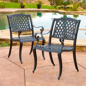 Outdoor Cast Aluminum Dining Chair (Set of 2) - NH070932 patio chairs, outdoor seating