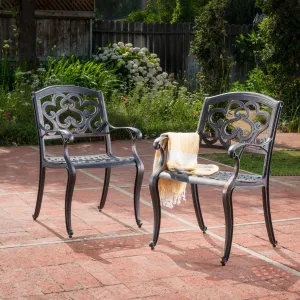 Outdoor Cast Aluminum Dining Chairs (Set of 2) - NH086003 patio chairs, outdoor seating