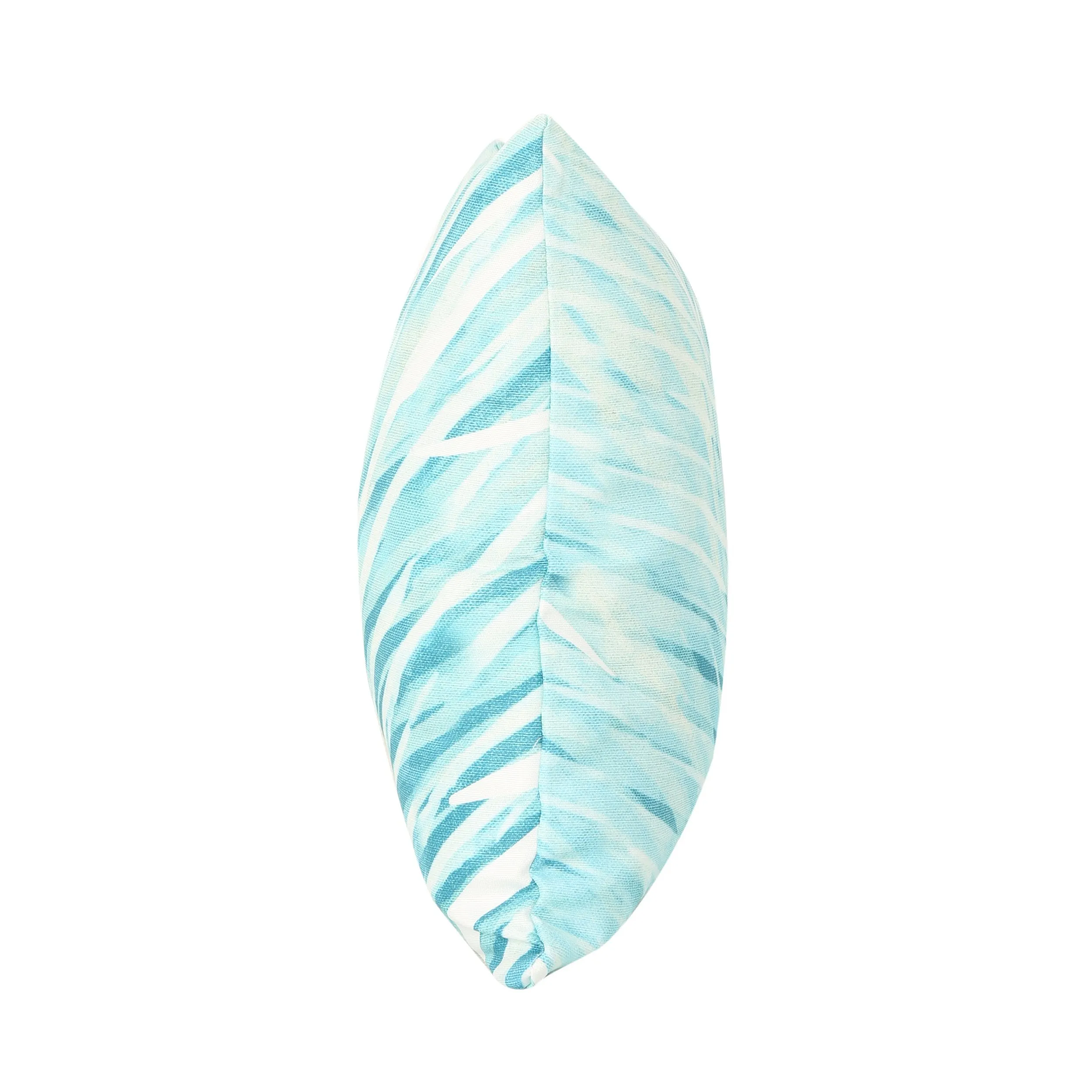 Outdoor Cushion, 17.75" Square, Palm Fronds, White, Teal - NH251703