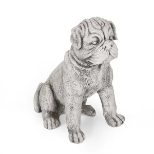 Outdoor Dog Garden Statue, Antique White - NH647413 patio chairs, outdoor seating