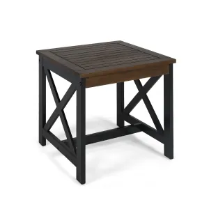 Outdoor Farmhouse Acacia Wood End Table - NH076703 patio chairs, outdoor seating