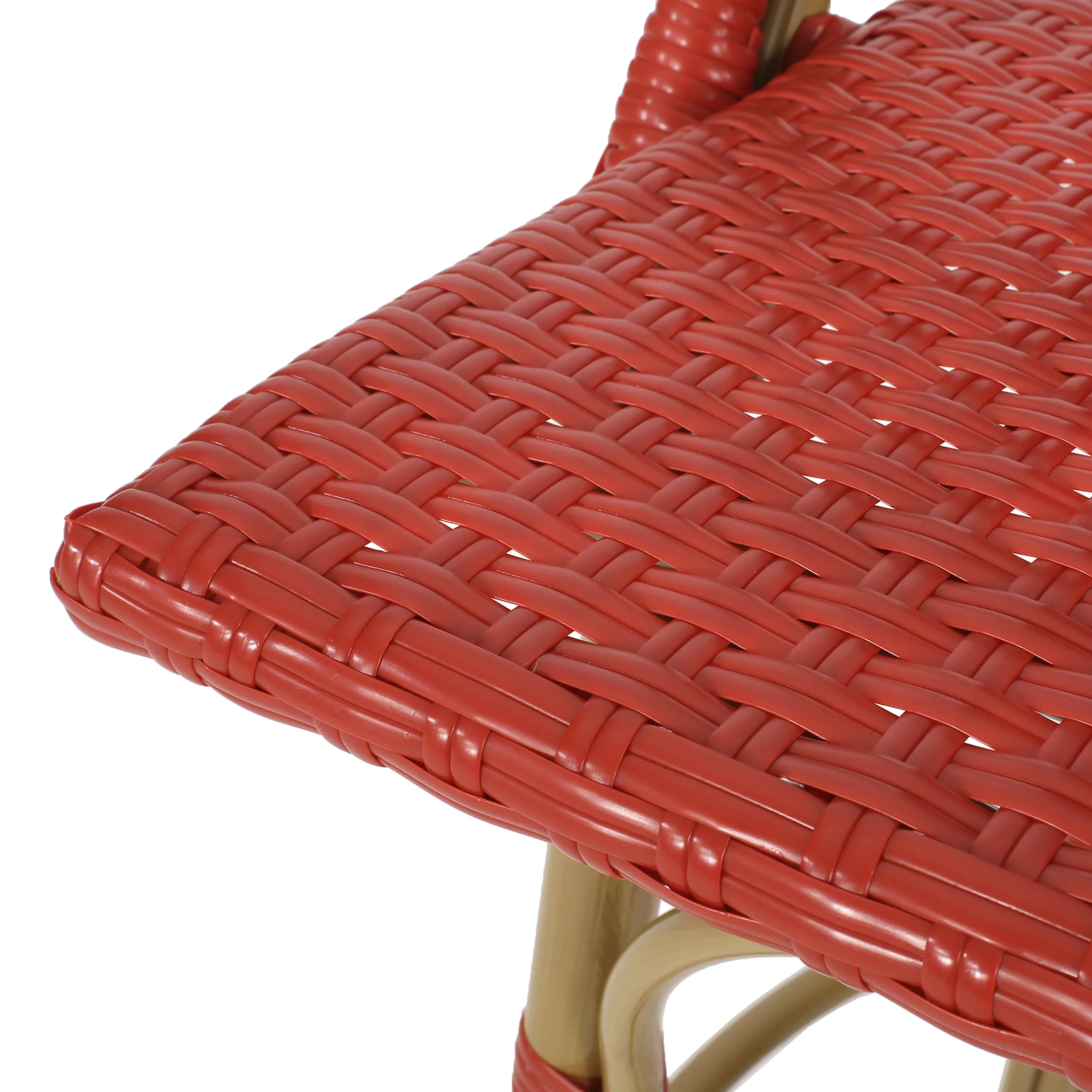 Outdoor French Wicker and Aluminum 29.5 Inch Barstools