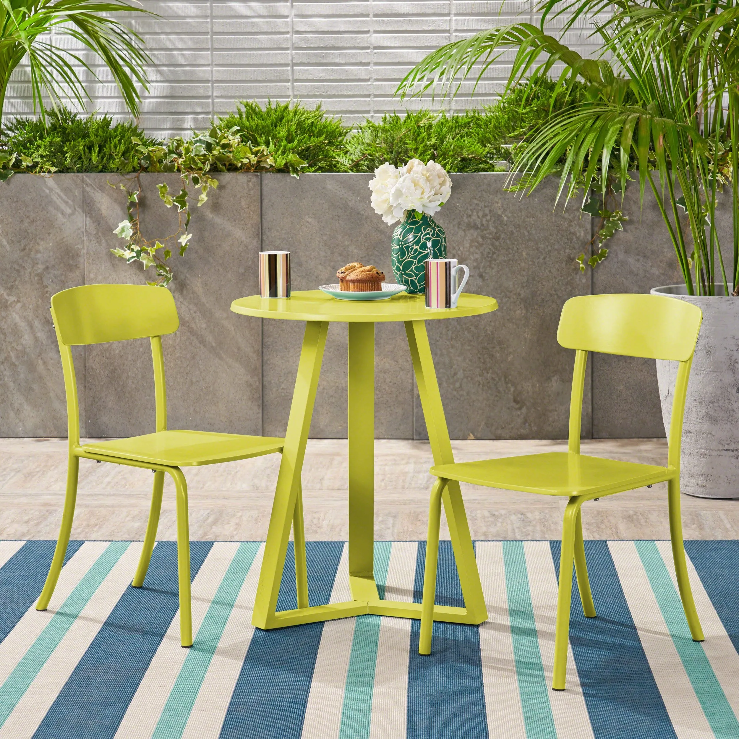 Outdoor Iron Bistro Set - NH578403 patio chairs, outdoor seating