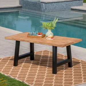 Outdoor Light Weight Concrete Dining Table - NH087303 patio chairs, outdoor seating
