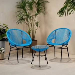 Outdoor Modern 2 Seater Faux Rattan Chat Set - NH280113 patio chairs, outdoor seating