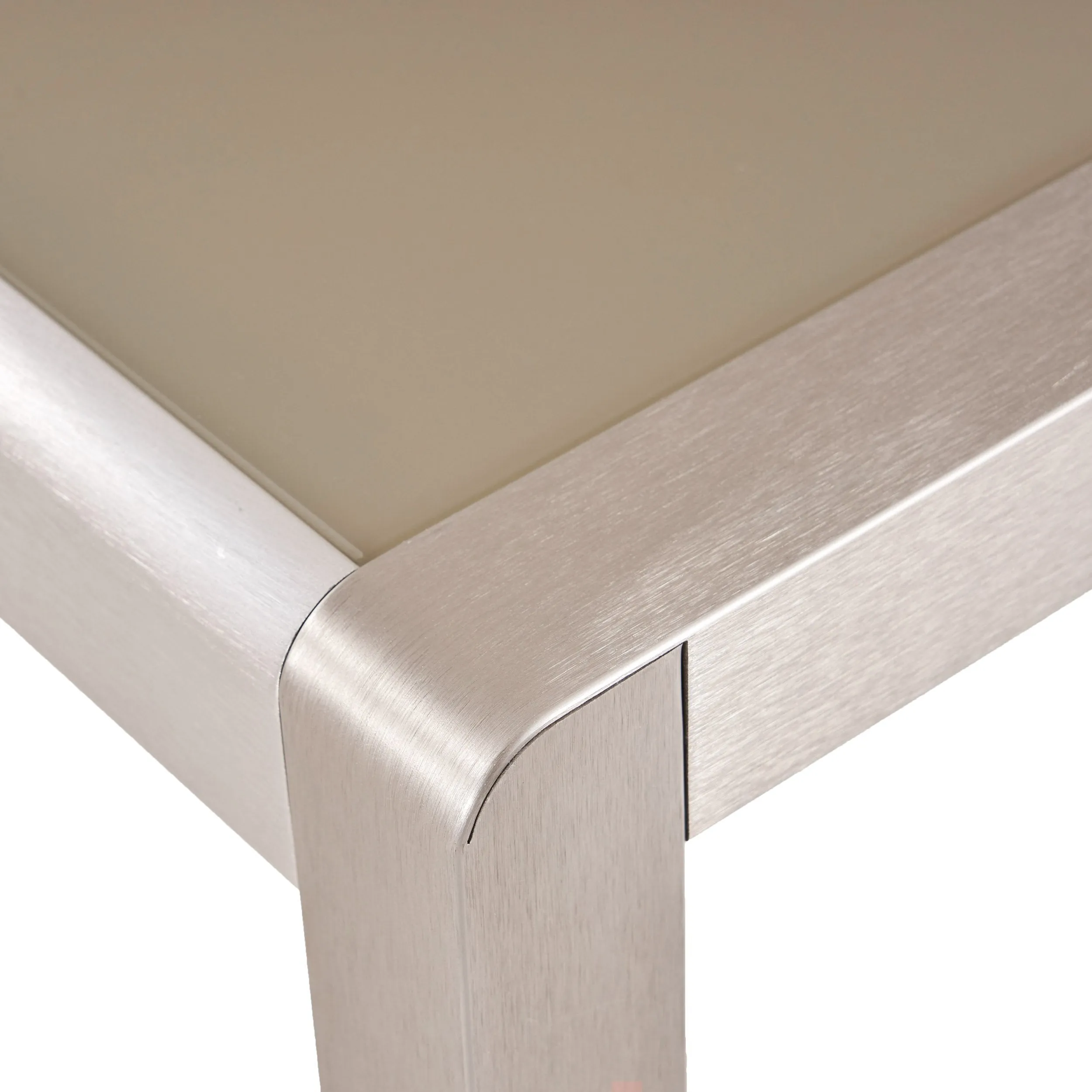 Outdoor Modern 4 Seater Aluminum Dining Set with Tempered Glass Table Top - NH668013