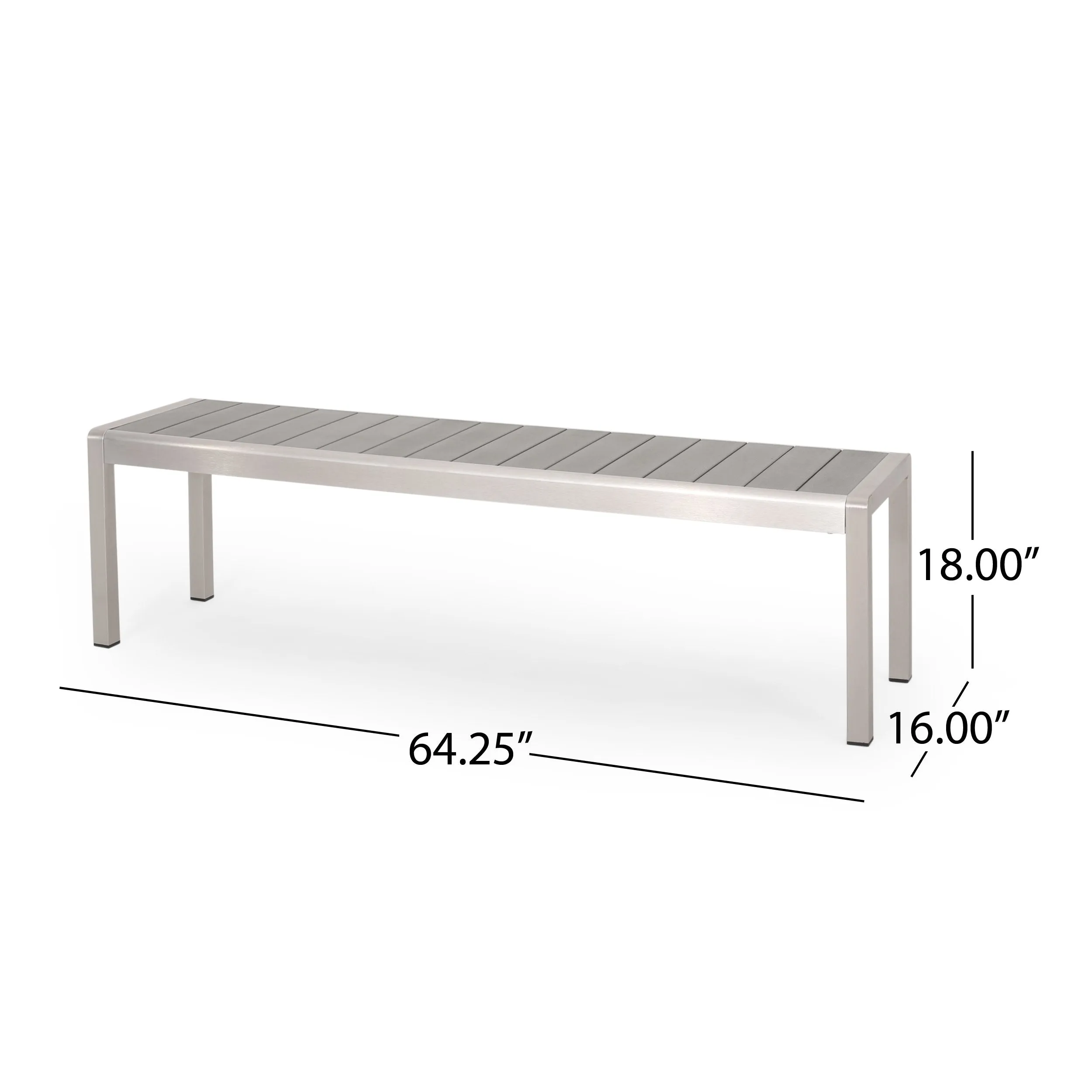 Outdoor Modern Aluminum Picnic Dining Set with Dining Benches - NH359013