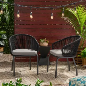Outdoor Modern Club Chair (Set of 2) - NH553113 patio chairs, outdoor seating