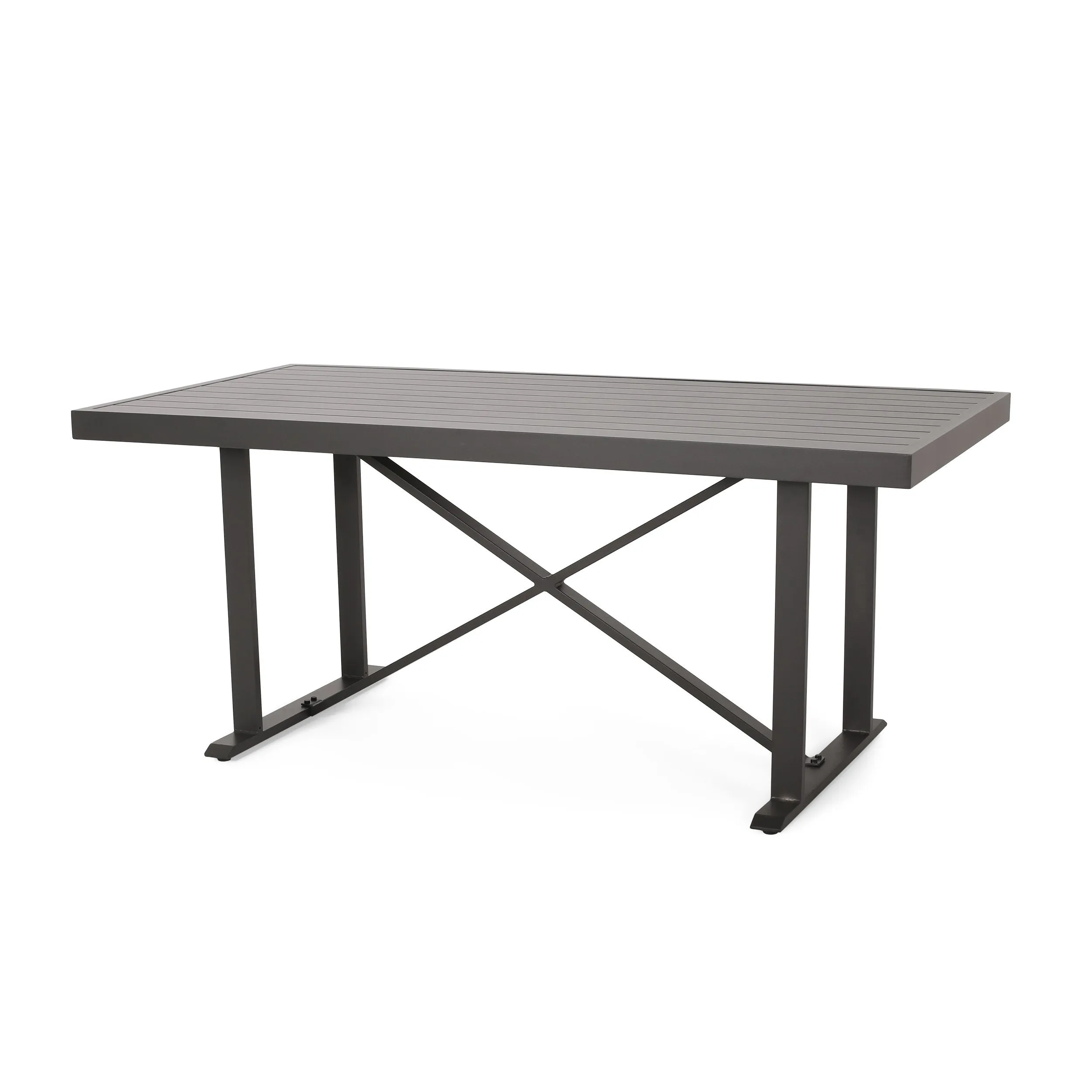 Outdoor Modern Industrial Aluminum Dining Table - NH205313 patio chairs, outdoor seating