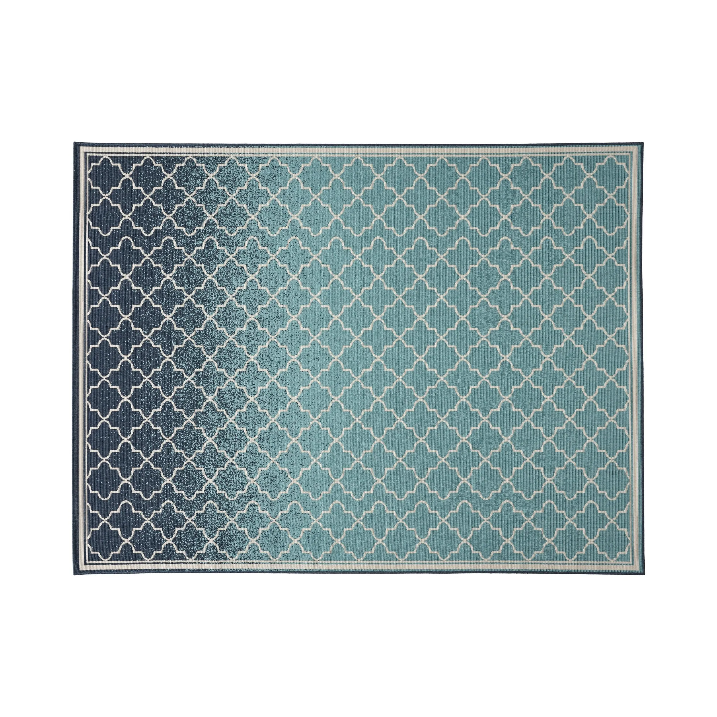 Outdoor Ombre Area Rug, Blue and Ivory - NH375803 patio chairs, outdoor seating