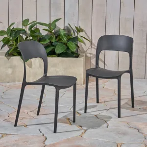 Outdoor Plastic Chairs (Set of 2) - NH615603 patio chairs, outdoor seating