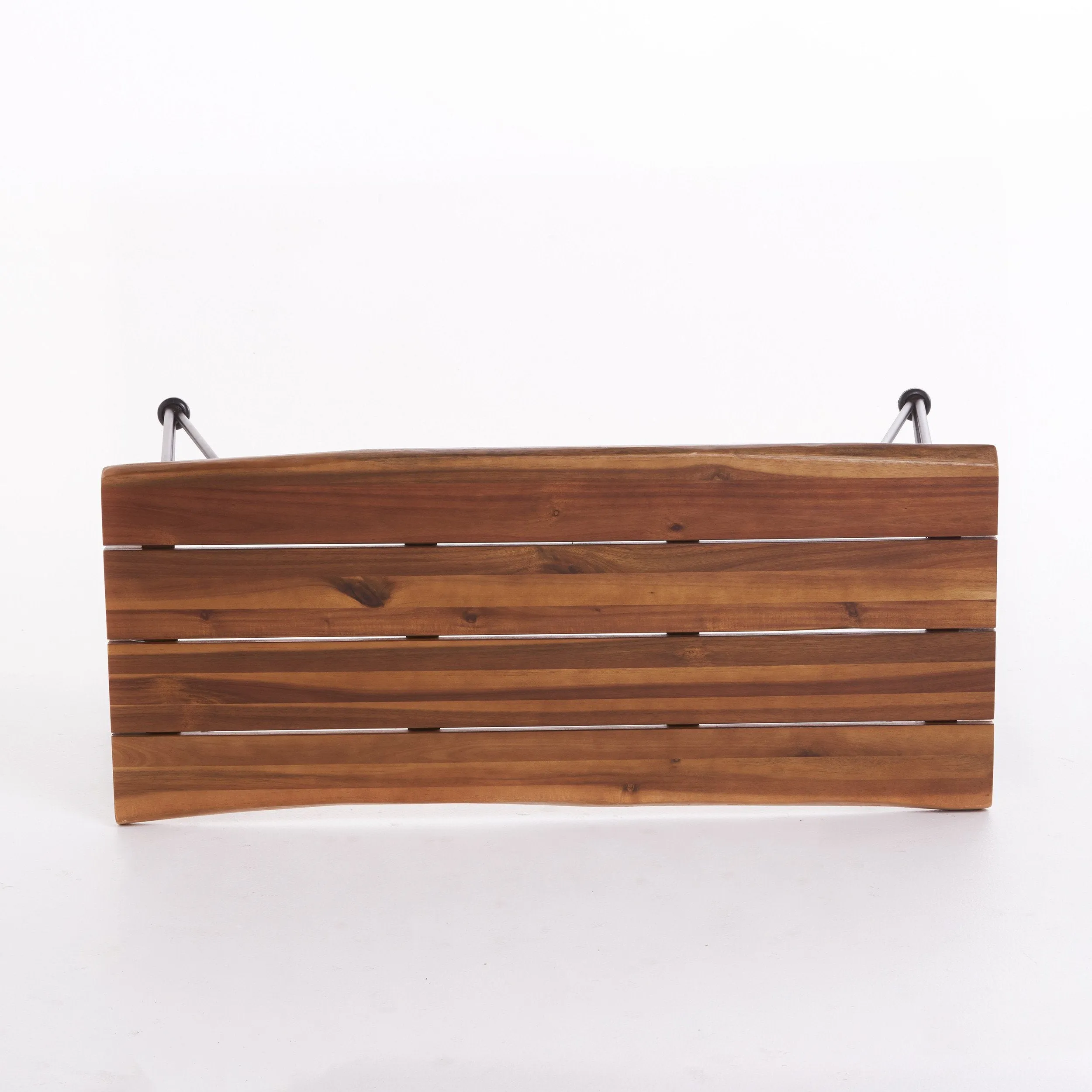 Outdoor Rustic Industrial Acacia Wood Coffee Table with Metal Hairpin Legs, Teak - NH840103