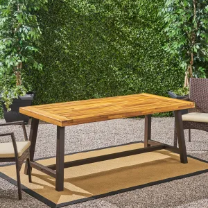 Outdoor Sandblast Finished Dining Table with Iron Legs - NH396203 patio chairs, outdoor seating